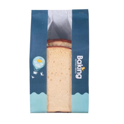 China Handmade Window Bread Bag Wrapping Paper Self Sealing Transparent Toast Paper Baking Bag for sale