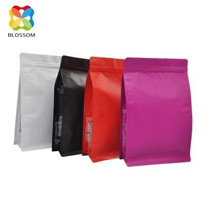 China High Quality Moisture Proof Custom Eight Edges Sealed Stand Up Aluminum Foil Zipper Packaging Bags With Window for sale