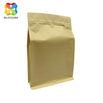 China Accept recyclable customized flat bottom bag/8 sides seal bag for snack tote bag for sale