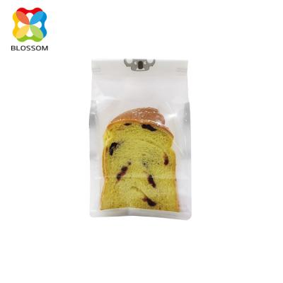 China Custom Printed Plastic Packaging Recyclable Opp Reusable Toast Bread Bags With Clear Window for sale