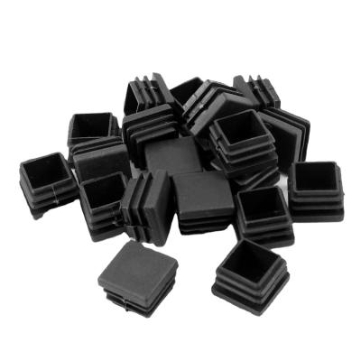 China Custom Fence Post PP PE 20 To 100mm Plastic Square Black Plastic End Caps for sale