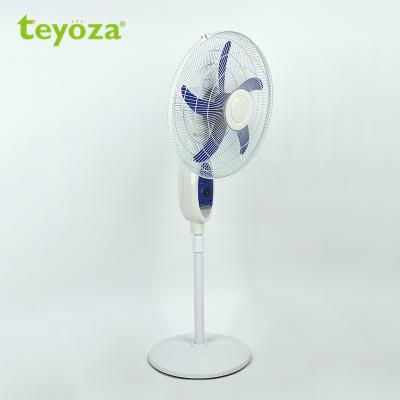 China AC/DC operated with wind teyoza 18inch powerful rechargeable standing fan with remote control and light rechargeable fan with solar panel for sale