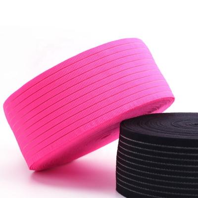 China Wholesale High Tenacity Customized Made Woven Medical Elastic Band Wide Silk Elastic Band for sale