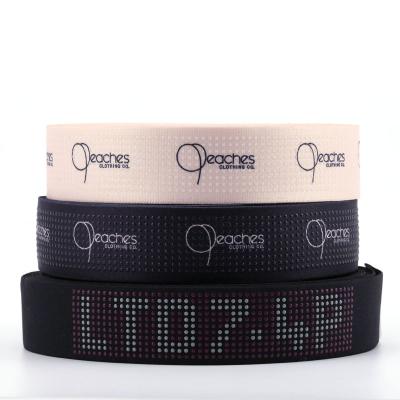 China New Design Viable Silicone Printed Logo Elastic Band Anti Slip Elastic Strap For Underwear for sale