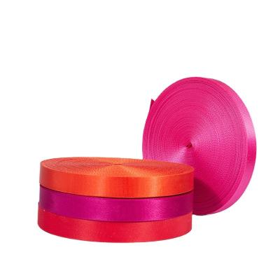 China Customized Viable Polyester Nylon Plain Silk Webbing Ties Wholesale Polyester Plain Silk Ribbon for sale