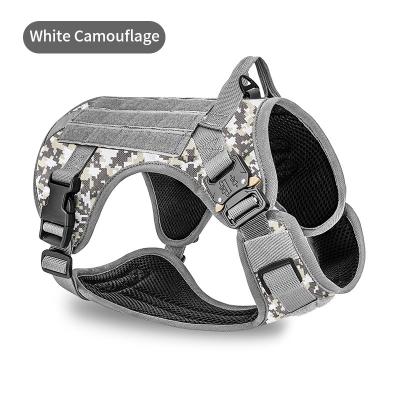 China Custom Viable Military Reflective Dog Vest Logo Adjustable Pet Harness Training Tactical Dog Harness for sale