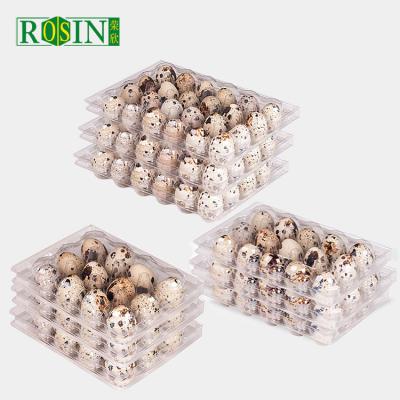 China Disposable Egg Carton 15 Holes Plastic Quail Egg Tray With Lid/PVC Clear Clamshell Disposable Pet Blister Wholesale Food 16.6*10.5*3.9cm for sale