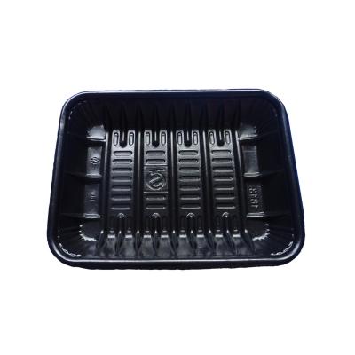 China Recyclable Custom Black Plastic Fruit Vegetable Meat Packing Supermarket Blister Food Packaging PP Disposable Fresh Meat Tray Frozen Tray for sale