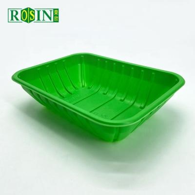 China Agriculture Rectangular Decomposable Polystyrene Disposable Plastic Food Trays For Food for sale