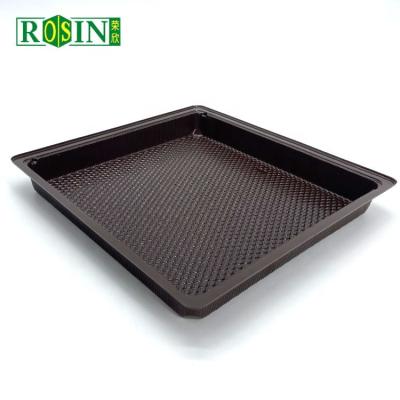 China Plastic Food Place Brown Blister Chocolate Truffle Inside Hoop Tray With Lid for sale