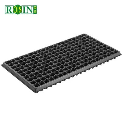 China 200 Cell Black Agricultural PS Plastic Seed Starting Growing Germination Trays For Plant Breeding Nursery Seedling for sale