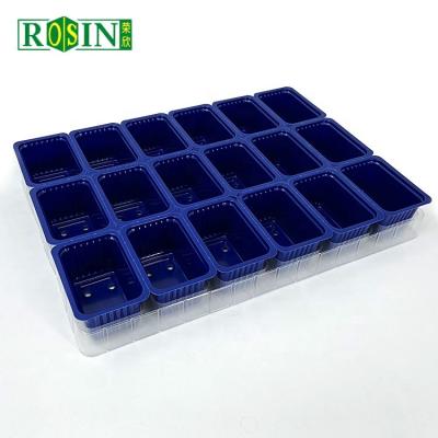 China High Quality High Quality Grow Tray 18 Cell Agriculture Plastic Seed Growing Tray Blue Nursery Tray Hydroponic Planting for sale