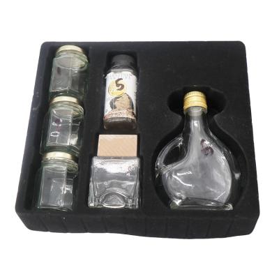 China Luxury Custom Low Price New Products Custom Logo Luxury Recycled Packaging PS Flocking Wine Gift Box Inserts Packaging for sale