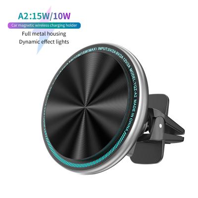 China New China-chic This is a magnetic 15w car charger mount wireless car phone holder for iphone 13pro for sale