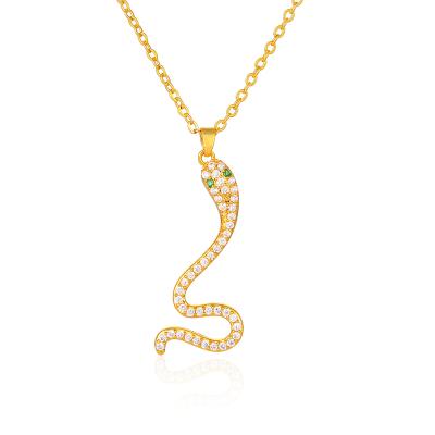 China Simple Design Jewelry TRENDY Religious Gold Plated Snake Chain Necklace For Women for sale