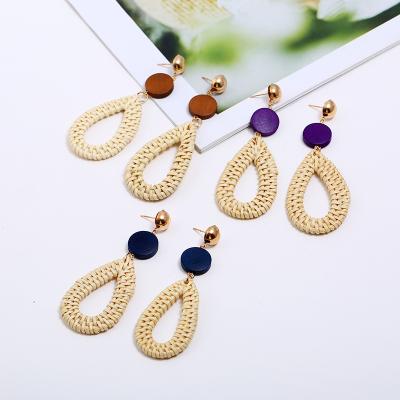 China New Fashion Jewelry Vintage CLASSIC Drop Earrings Long Big Statement Weaving Earrings For Women for sale