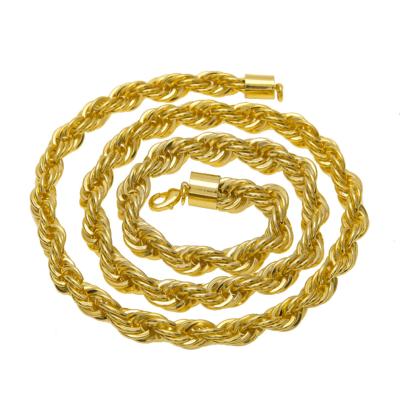 China Hiphop Fashion Cuban Link Twist Necklace Mens Womens Chunky Necklace Initial Jewelry for sale