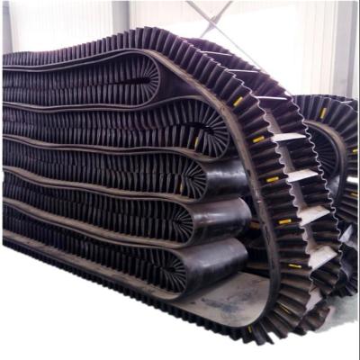 China cement corrugated sidewall rubber conveyor belt with factory price for sale