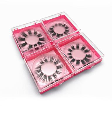 China Handmade Synthetic Segmented Lashes 100% Mink Hair Lashes Wholesale Cheap Synthetic Fake Different for sale