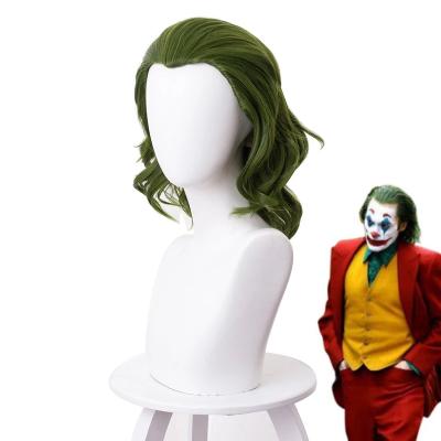 China Dark Green Short Dark Green Joker Hairpiece Premium Quality Short Dark Green Curly Hair Party Halloween Makeup Cos Wig For Man for sale