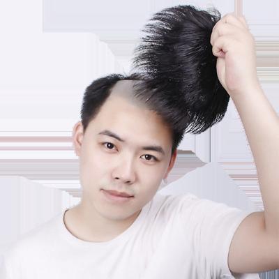 China High Temperature Fiber Biological Scalp WigUltra-thin is Comfortable Breathable, Simulation of the Scalp Directly Exposed Hairline, Brazilian HU for sale