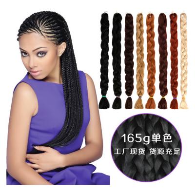 China Factory Direct Hair Extension Synthetic Monochrome Pure Color V-Tip Jumbo Braid Wigs for sale