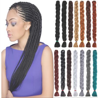 China Factory Direct Hair Extension Synthetic Monochrome Pure Color V-Tip Jumbo Braid Wigs for sale