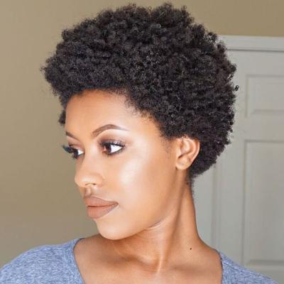 China Short Curly Afro Kinky Curly Short Hair Wigs 100% Brazilian Curly Hair Wig For Black Women for sale