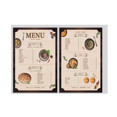 China Food menu folders food list menu covers cafe restaurant menu folder for sale