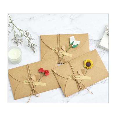 China paper & Cardboard Wholesale Greeting Card Birthday Card Gift Handmade Wedding Card Thank You With Envelope for sale