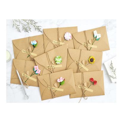 China paper & Handmade Cardboard Greeting Cards Postcards Happy Birthday Card With Envelope Gift For Baby for sale