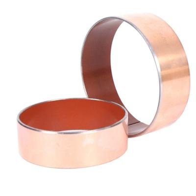 China Hotels carbon steel bronze ptfe strips sf-1 pap compound oilless tin ptfe bushing single bearing for sale