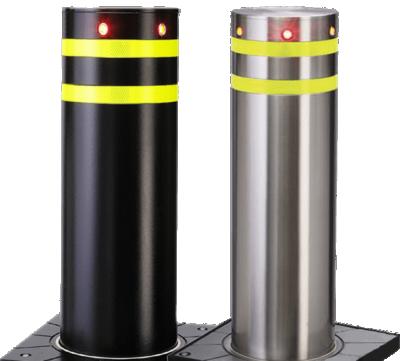 China Retractable Footpath Safety Bollards OEM Logo Bollard Road Safety Traffic Warning Automatic Hydraulic Bollard for sale