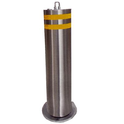 China Footpath Safety OEM Stainless Steel Manual Telescopic Post With Semi Rising Semi-Automatic Fixed Handle Bollard for sale