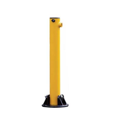 China Mall Powder Coated Manual Collapsible Bollard Traffic Safety Parking Mail Road Yellow Bollards for sale