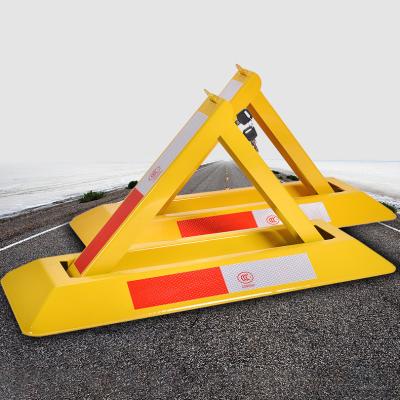 China Manual Lock Car Parking Lot Blocker Lock Steel Type Barrier for sale