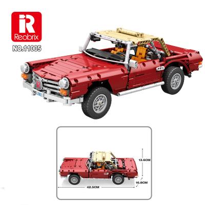 China Building Toy Reobrix 11005 Building Blocks Vintage Cars Roll On The Ground Bricks Car Building Retro Super Model Block Child Toys Remote Control Speed ​​Racing Car for sale