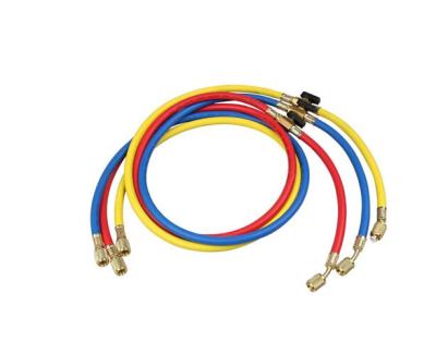 China Refrigeration Parts Air Conditioner Rubber Blue Yellow Red Refrigerant Charging Hose For Air Conditioner, Charging Hose for sale