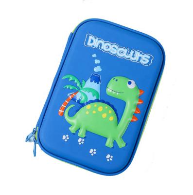 China Large Capacity Dinosaur Cartoon Stationery Box Waterproof Eva Waterproof School Pencil Case for sale