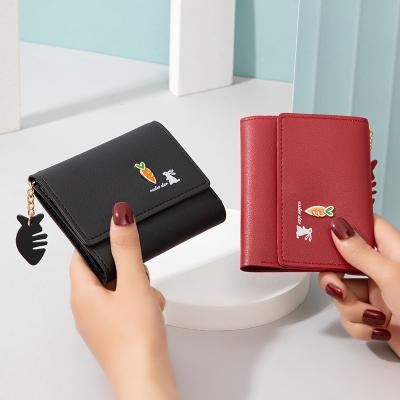 China Waterproof 2021 Korean Style Girls PU Cute Candy Color Macaron Shorts Cash Wallet Coin Clips Card Holder With Tassel for sale