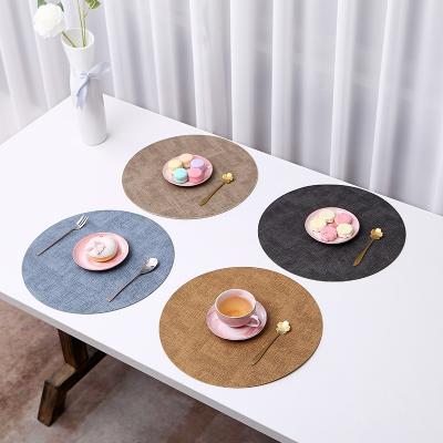 China Minimalist PU Table Place Mat Hot Sale Waterproof Accessories Classic Style PCs Color Feature Weight Eco Material for sale