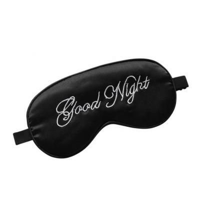 China Latest Fasion Embroidered Double Side Silk Eye Breathable Travel Sleep Mask With Adjustable Elastic for sale