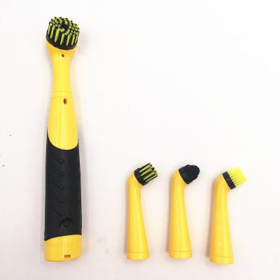 China Viable 4 in 1 Battery Operated Electric Sonic Scrubber Tool Kit Corner Cleaning Brush for Bathroom Kitchen Household Floor for sale