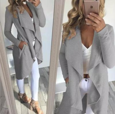 China New Fashion Breathable Women Spring Overcoat Solid Color Irregular Slim Fit Coats And Jackets for sale