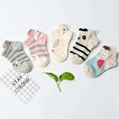 China Baby Fashion Cotton Antibacterial Kids Wholesale Socks Summer Animal Comfortable Breathable Socks for sale