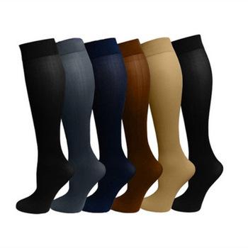 China Factory Direct Sale Solid Color Antibacterial Cheap Compression Socks Men And Women Knee High Compression Socks for sale