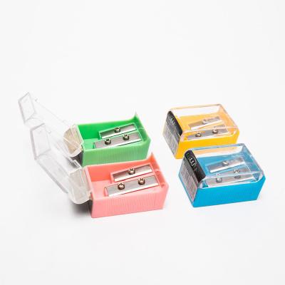 China 65mn/PS Hardware Fashion Supplier Reliable Low Price Sketch Pencil Sharpener With Transparent Lid for sale