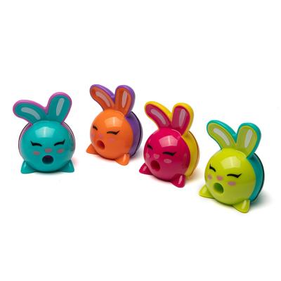 China SAFE Manual Rabbit Cartoon Easter Office School Pencil & Sharpener CHILD PATENT Single Hole Pencil & Sharpener for sale