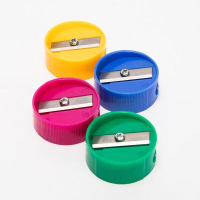 China Good Quality 65Mn/PS Mini Size Cheap Manual Sharpener School Children Material Single Hole Pencil Sharpener for sale