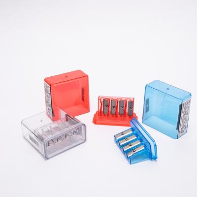 China Wholesale Alloy Steel/AS Material Four Hole Sketch Drawing Pencil Lead Sharpener For Art Use for sale